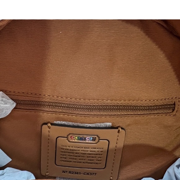 NWT COACH Mini Court Backpack CK377 In Rainbow Signature Canvas Authentic - Picture 7 of 8